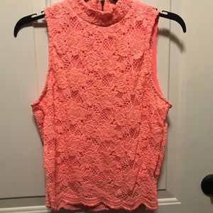 Coral lace top